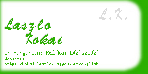 laszlo kokai business card